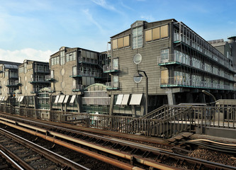 Fototapeta na wymiar Buildings of the Gruner + Jahr Publishing in Hamburg, Germany fr