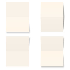 Empty sheets of papers