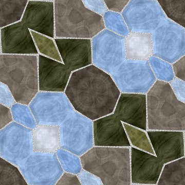 Seamless texture of abstract fabric. Kaleidoscopic wallpaper tiles.