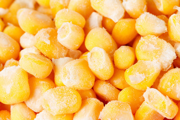 Frozen corn background
