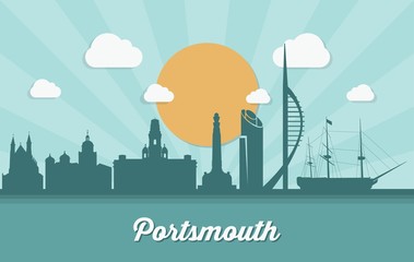 Portsmouth UK skyline