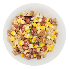 Salad of beans, maize and sippet