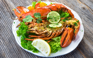 Grilled lobster