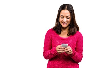 Pretty young woman using mobile phone