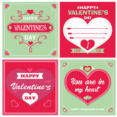 Happy valentines day card. Vector illustration