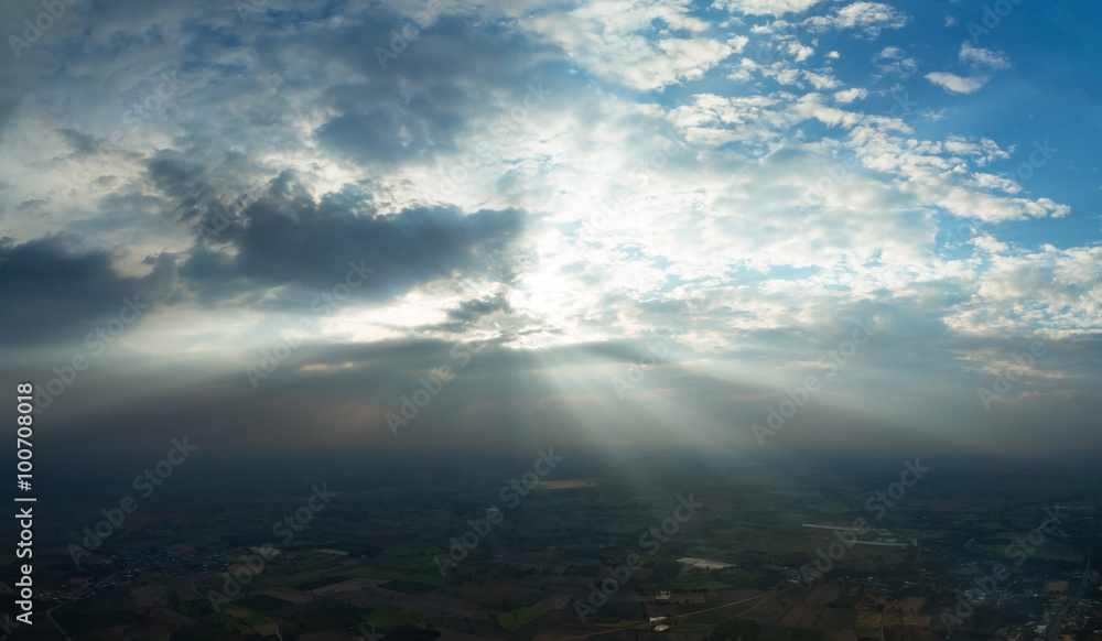 Wall mural cloud and sky background