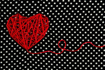Valentine's heart from thread
