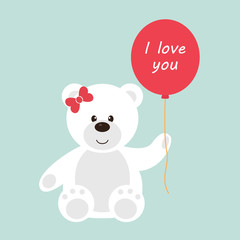 romantic teddy and balls