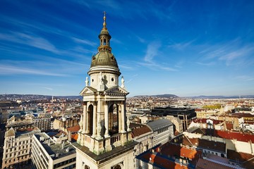 Fototapeta na wymiar View from St. Stephen's Basilica, Budapest Hungary