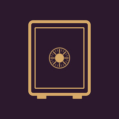 The safe icon. Safe symbol. Flat