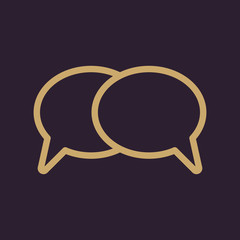 The speech bubbles icon. Talk symbol. Flat