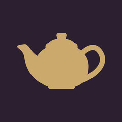 The teapot icon. Tea symbol. Flat