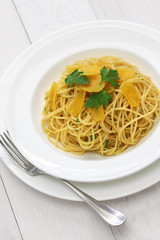 spaghetti with bottarga, italian cuisine