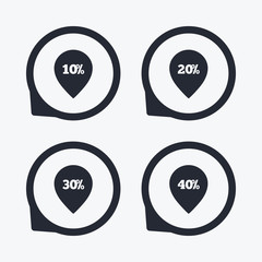 Sale pointer tag icons. Discount symbols.