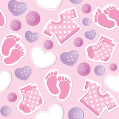 baby pink seamless pattern