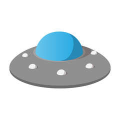 Ufo spaceship cartoon icon 