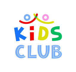Kids Club Vector Logo Template.