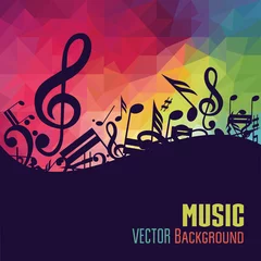 Fotobehang Music background. Vector illustration © lisakolbasa