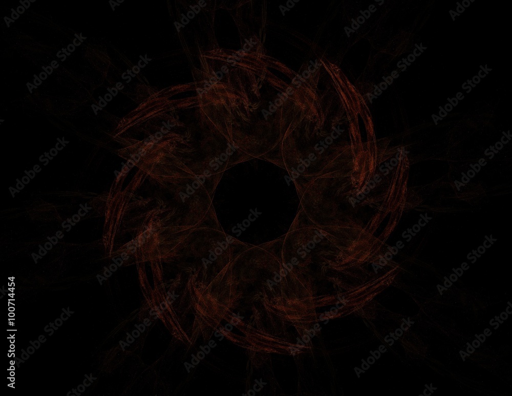 Aufkleber elementary particles series. interplay of abstract fractal forms on the subject of nuclear physics s