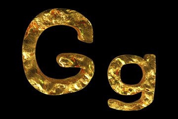 golden textured 3d letter