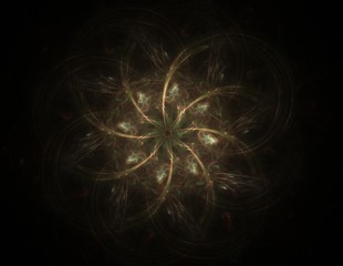 Abstract fractal wreckage, digital artwork for creative graphic design