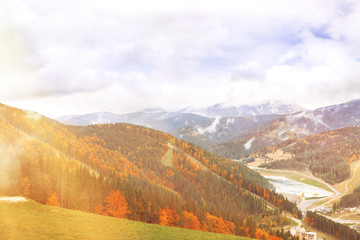 Fototapeta na wymiar Mountains in the Autumn