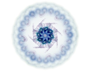 Lacy colorful clockwork pattern, digital fractal art design