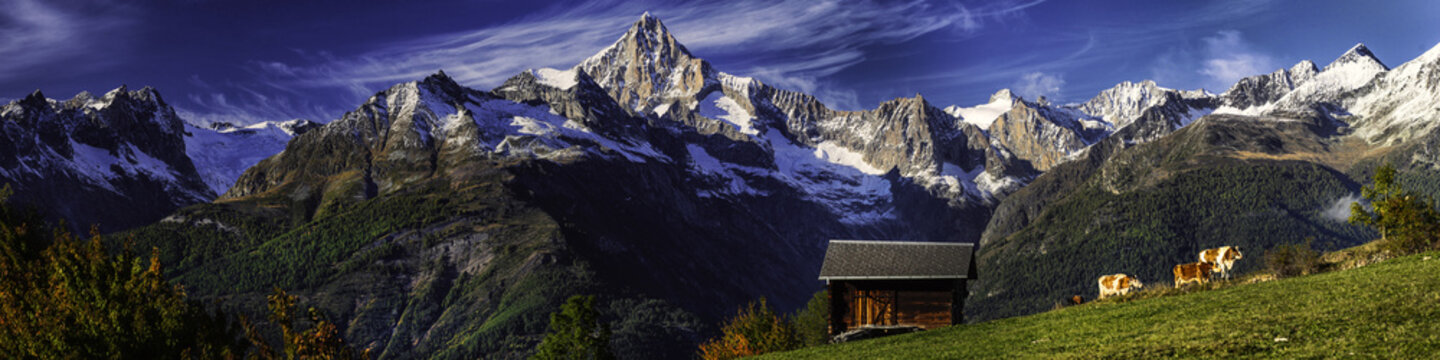 Bergalm in Visperterminen, Oberwallis, Schweiz