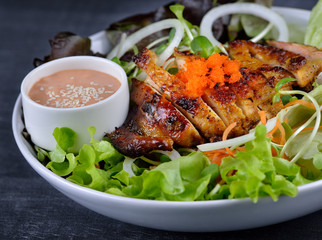 closeup of fresh chicken salad