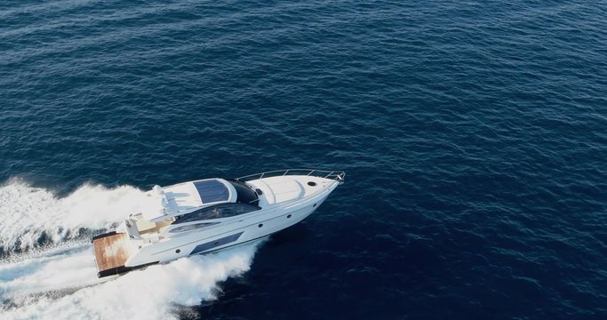 luxury motor boat, aerial view, rio yachts best italian yacht