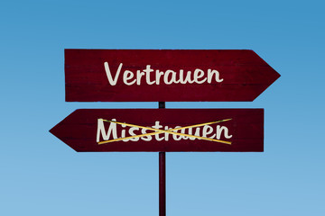 Schild 48 - Vertrauen