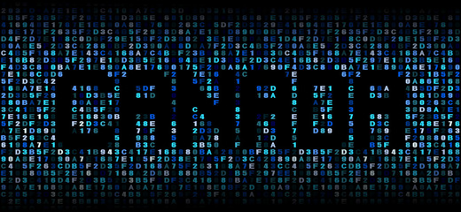 Canada text on hex code illustration