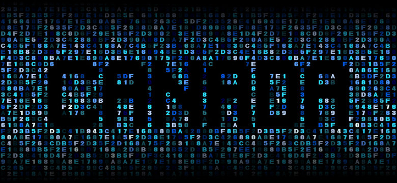Canada text on hex code illustration