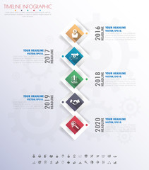 timeline infographics with icons set. vector. illustration.