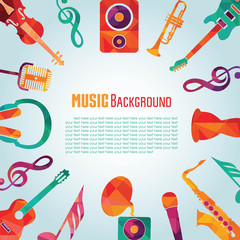 Naklejka premium Music background. Vector illustration