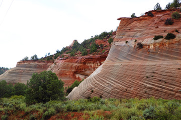 Cross bedding seen in the Entrada sandstone, a Triassic/Jurassic rock formation formed by aeolian...