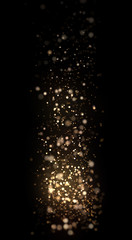 Gold particle abstract background