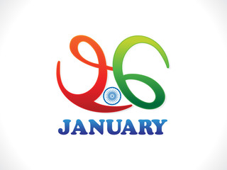 abstract indian republic day text