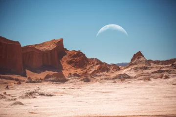 Foto op Plexiglas The moon in the Moon Valley. © Aliaksei