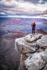 girl standing in the Grand Canyon