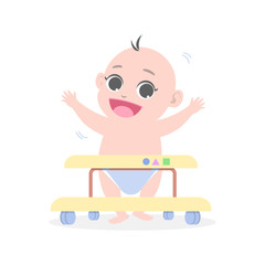 baby learns to walk by means of Baby walker