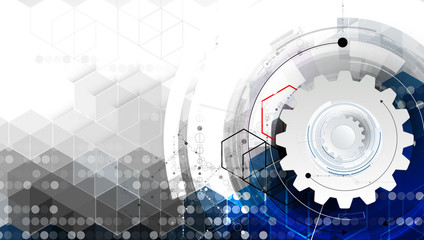 Scientific Future Technology. For Business Presentation. Flyer, Poster Vector Concept Background