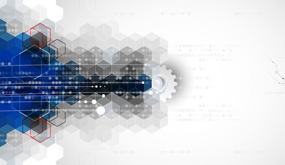 Scientific Future Technology. For Business Presentation. Flyer, Poster Vector Concept Background