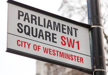 Parliament sqaure road sign