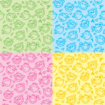 funny faces patterns
