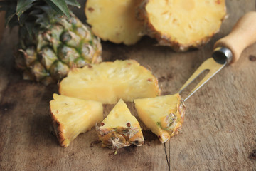 fresh pineapple sweet fruit