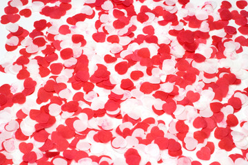 Greeting card Valentines day paper hearts