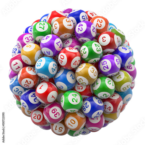 "Lottery balls isolated on white background" Stock photo and royalty