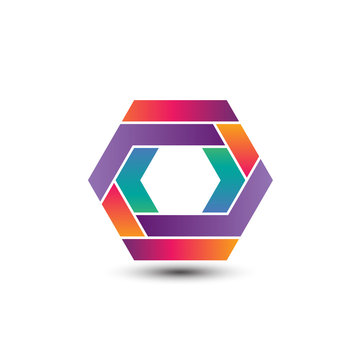 Hexagon Color Logo