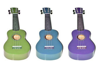 colorful ukulele wood